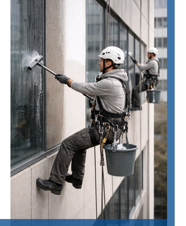 Мойка фасадов зданий в Переславле-Залесском под ключ от 363 р. | ВЫСОТНИК-Прс