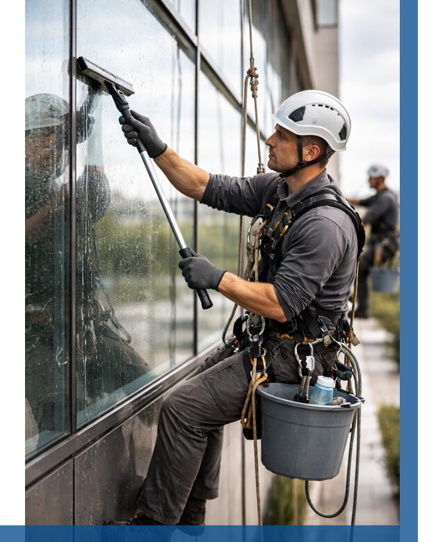 Мойка стеклянных фасадов в Переславле-Залесском от 208 р. | ВЫСОТНИК-Прс