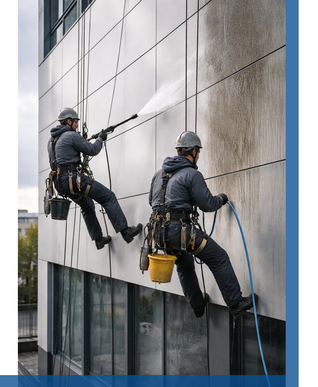 Мойка фасада из композита в Переславле-Залесском по цене от 311 р. | ВЫСОТНИК-Прс