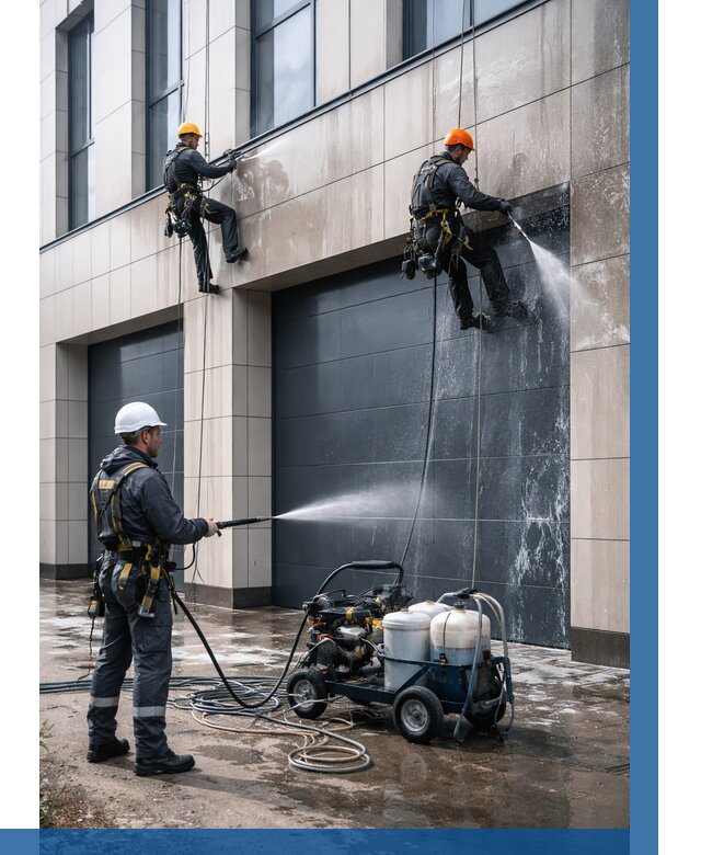 Послестроительная мойка фасада в Переславле-Залесском от 311 р. | ВЫСОТНИК-Прс