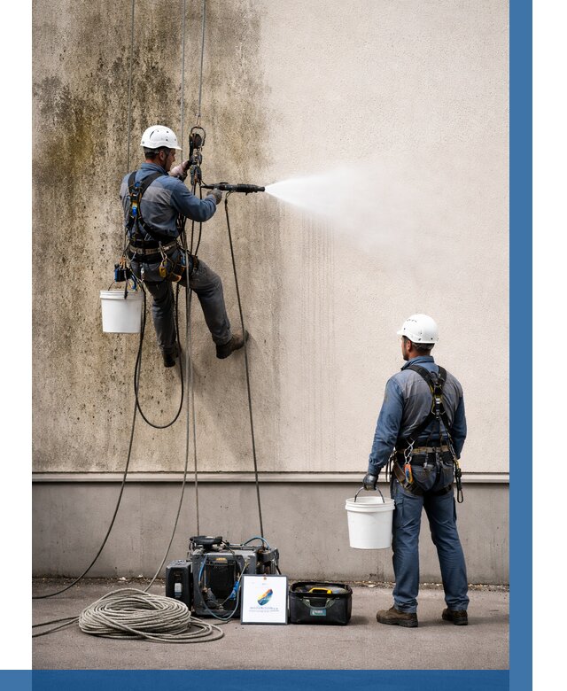 Очистка фасада от плесени в Переславле-Залесском от 311 р. | ВЫСОТНИК-Прс