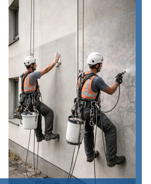 Антиграффити покрытие фасада в Переславле-Залесском от 623 р. | ВЫСОТНИК-Прс