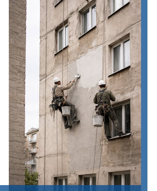 Косметический ремонт фасада в Переславле-Залесском от 1142 р. | ВЫСОТНИК-Прс