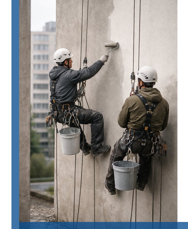 Покраска фасадов высотными альпинистами в Переславле-Залесском с гарантией