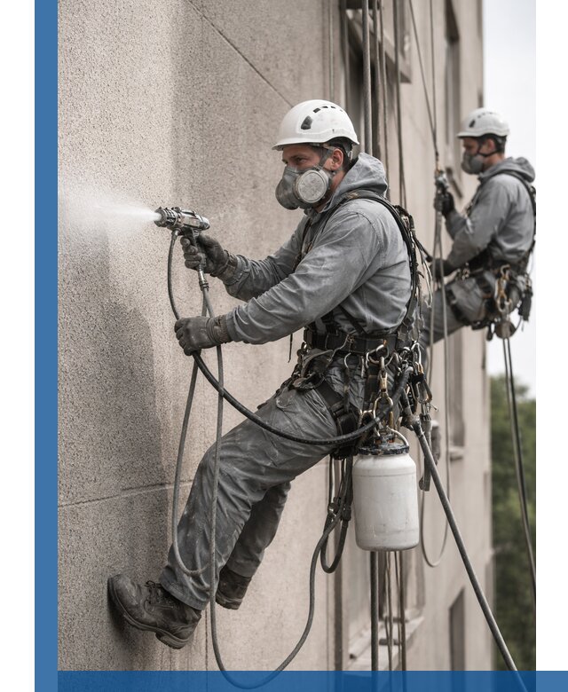 Безвоздушная покраска фасадов зданий в Переславле-Залесском профессионально