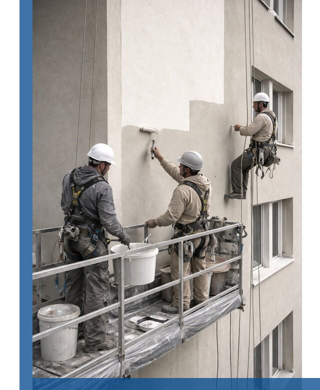 Покраска оштукатуренного фасада в Переславле-Залесском под ключ с гарантией