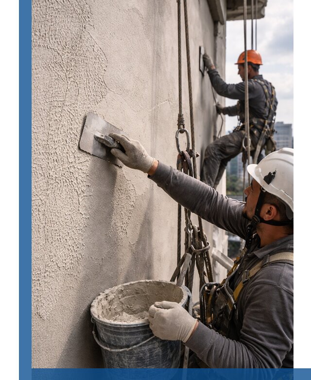 Декоративная штукатурка фасада с утеплением и защитой в Переславле-Залесском