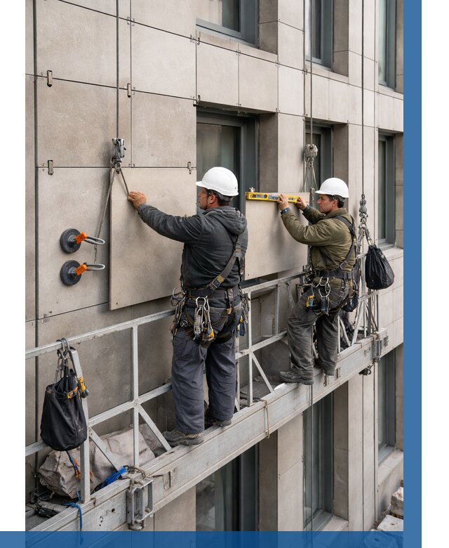 Монтаж керамогранита на фасад в Переславле-Залесском от 2595 р. | ВЫСОТНИК-Прс