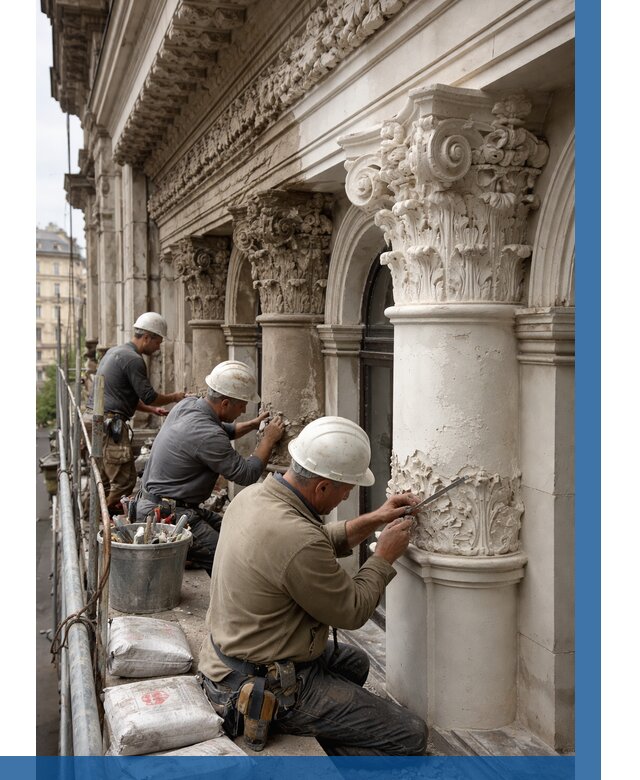 Реставрация фасадной лепнины в Переславле-Залесском от 2595 р. | ВЫСОТНИК-Прс