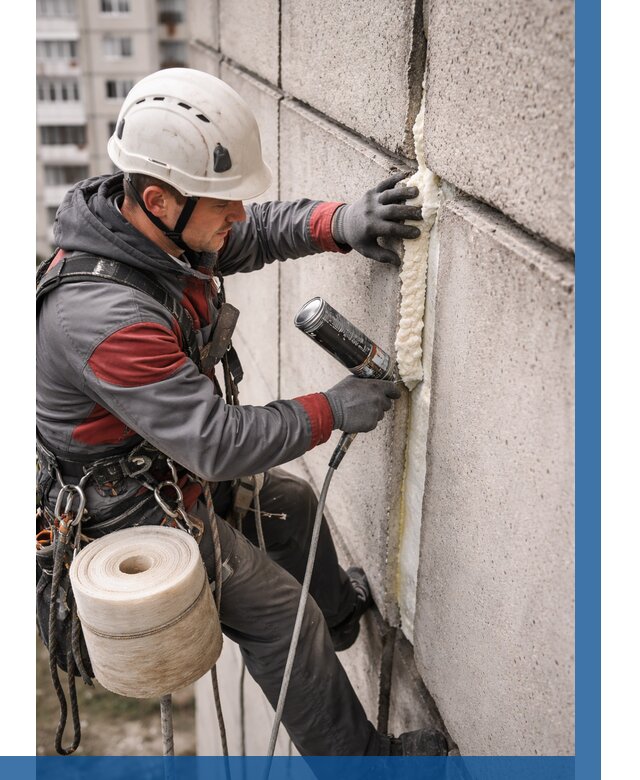 Утепление межпанельных швов в Переславле-Залесском от 727 р. | ВЫСОТНИК-Прс