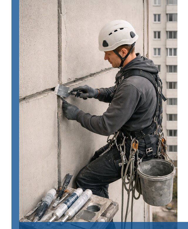 Ремонт межпанельных швов в Переславле-Залесском герметизация и восстановление