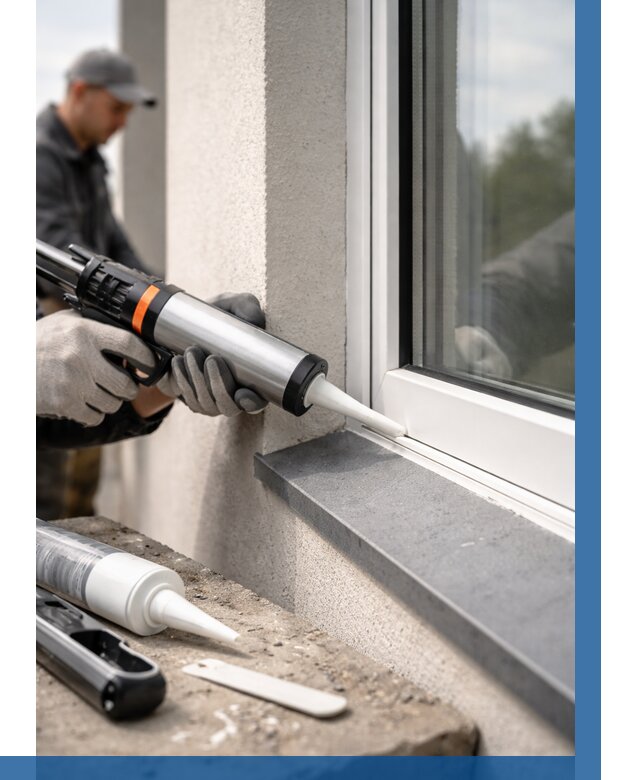 Герметизация монтажных швов окон в Переславле-Залесском от 675 р. | ВЫСОТНИК-Прс