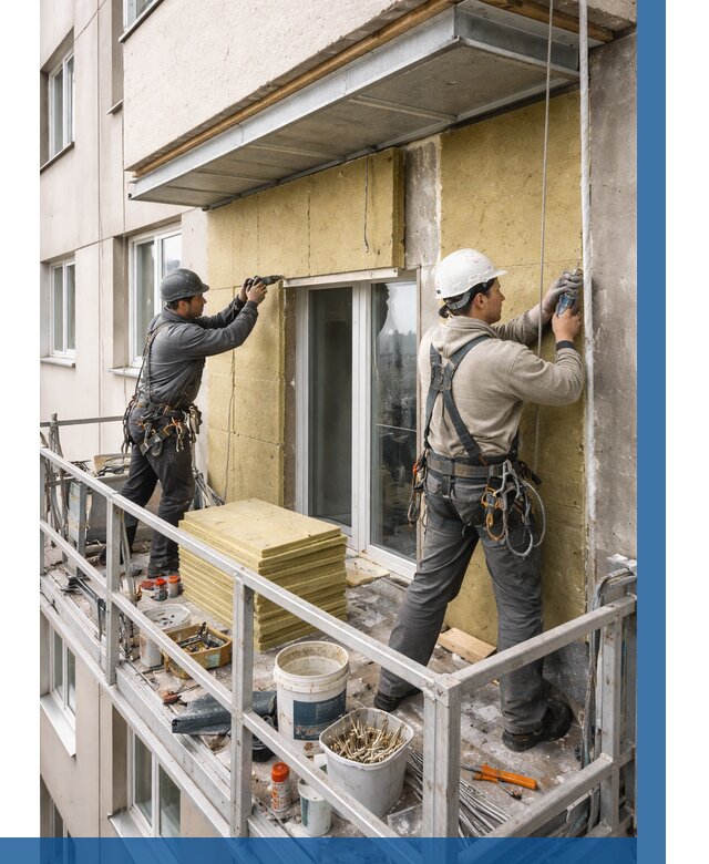 Утепление балкона снаружи в Переславле-Залесском от 1661 р. под ключ ВЫСОТНИК-Прс