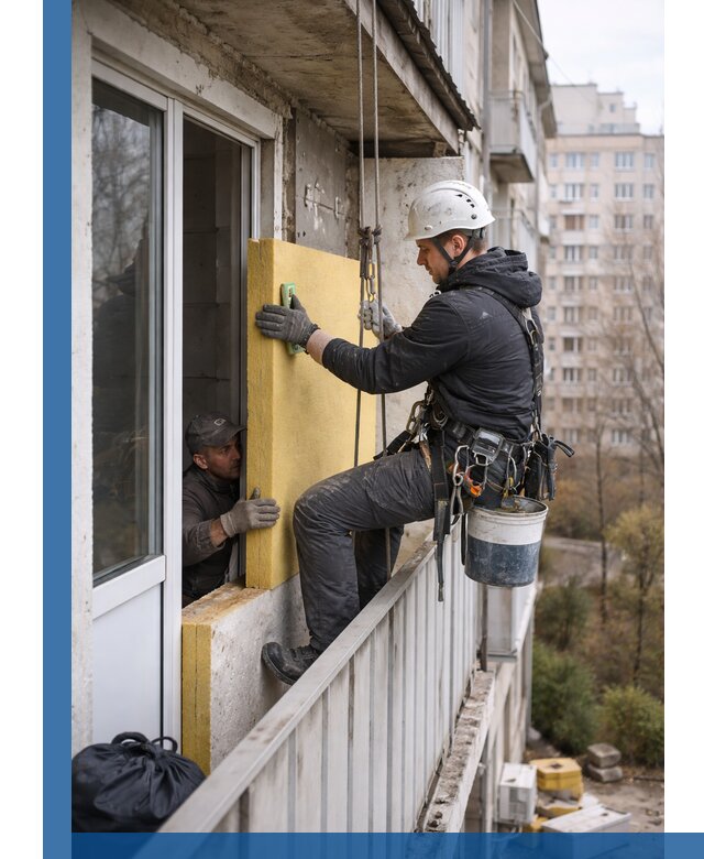 Профессиональное утепление балкона снаружи в Переславле-Залесском под ключ
