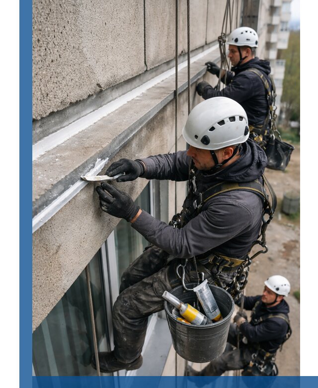 Герметизация примыкания балкона в Переславле-Залесском под ключ с гарантией