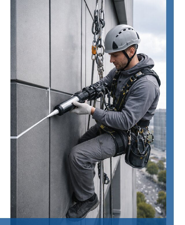 Герметизация стыков фасадных панелей в Переславле-Залесском от 6746 р.| ВЫСОТНИК-Прс