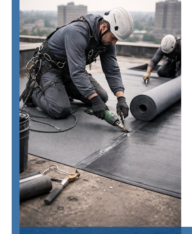 Ремонт мягкой кровли в Переславле-Залесском с выездом промальпинистов