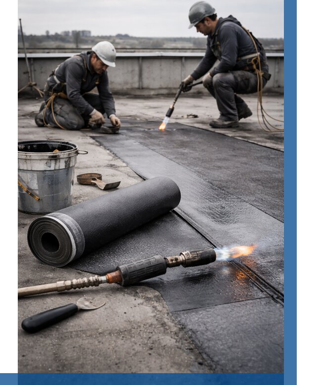 Ремонт рулонной кровли в Переславле-Залесском от 675 р. | ВЫСОТНИК-Прс