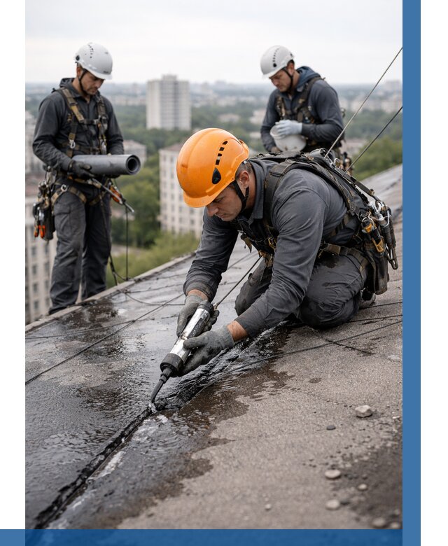 Устранение протечек кровли в Переславле-Залесском от 12455 р. | ВЫСОТНИК-Прс