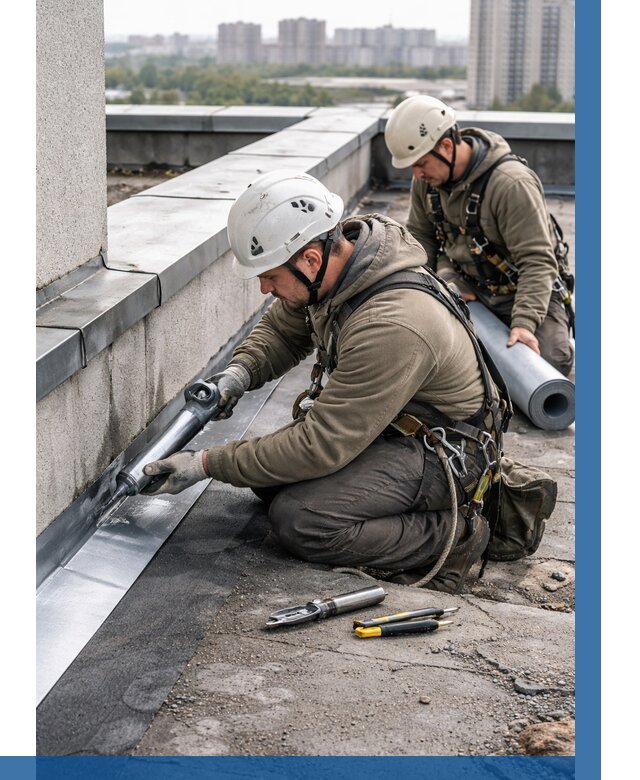 Ремонт кровельных примыканий в Переславле-Залесском от 1245 р. | ВЫСОТНИК-Прс