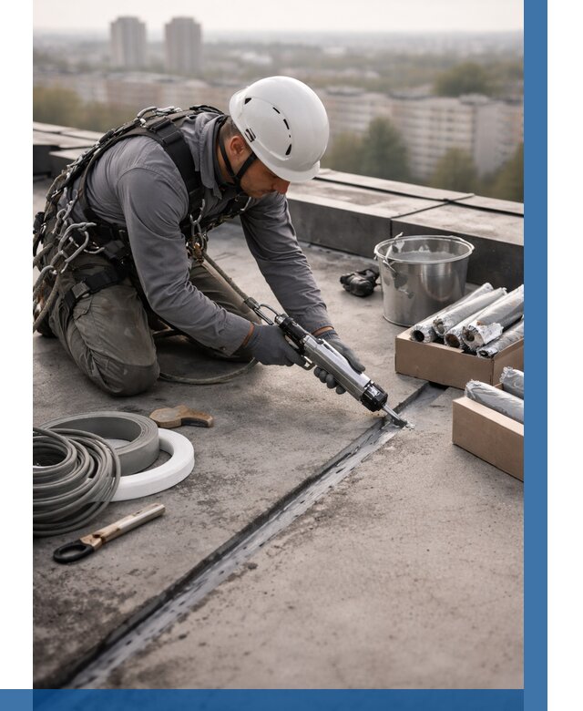 Герметизация швов кровли в Переславле-Залесском от 467 р./м2 | ВЫСОТНИК-Прс