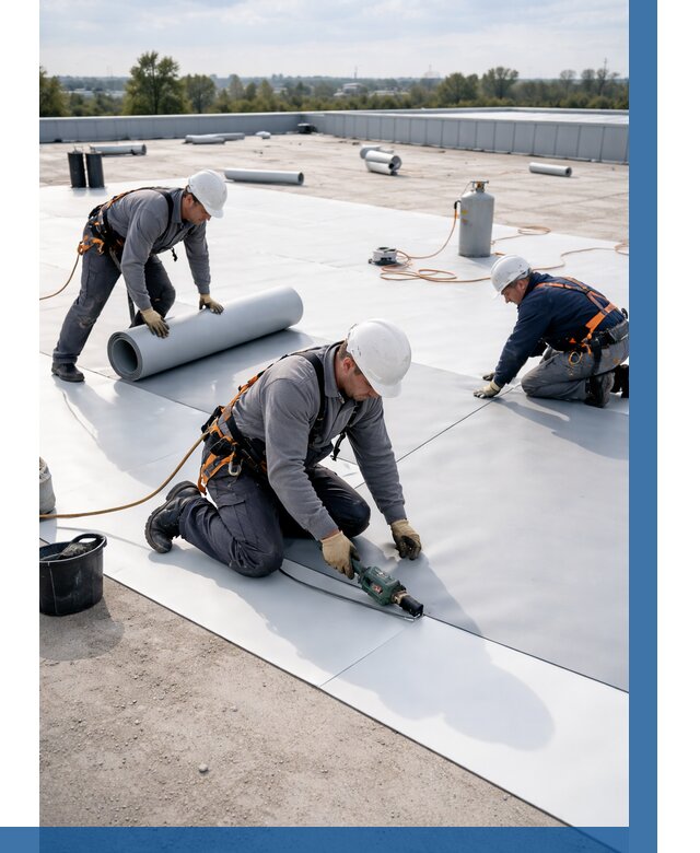 Монтаж мембранной кровли под ключ в Переславле-Залесском от 1245 р. | ВЫСОТНИК-Прс