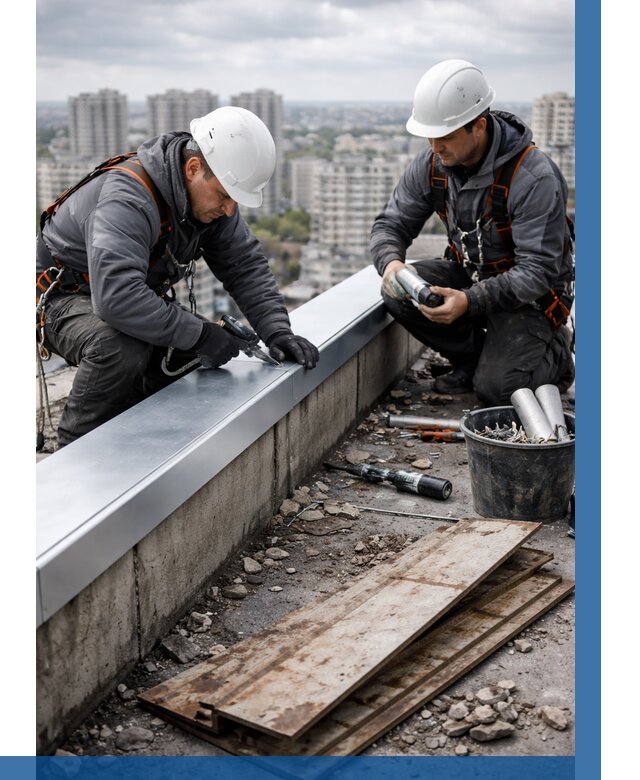 Замена парапетных крышек под ключ в Переславле-Залесском от 1245 р. | ВЫСОТНИК-Прс