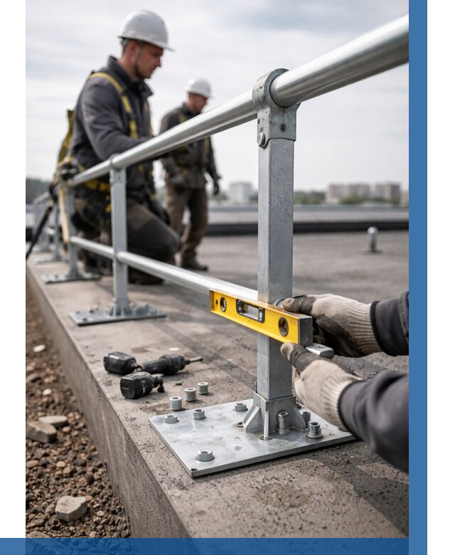 Монтаж кровельного ограждения в Переславле-Залесском от 1245 р. | ВЫСОТНИК-Прс