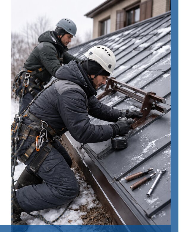 Монтаж снегозадержателей в Переславле-Залесском от 467 р. | ВЫСОТНИК-Прс