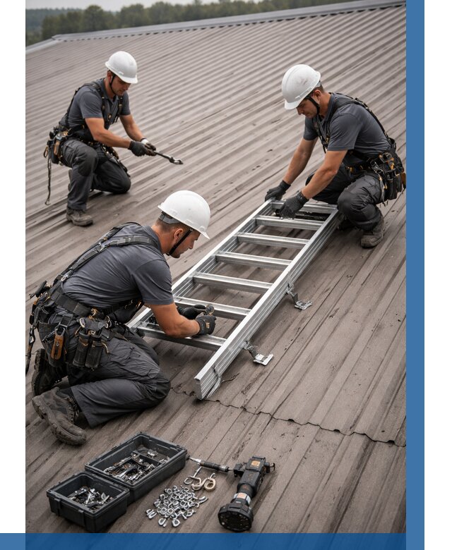 Монтаж кровельной лестницы в Переславле-Залесском от 4671 р. | ВЫСОТНИК-Прс