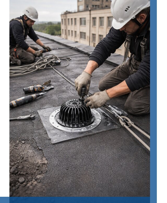 Установка водосточных воронок в Переславле-Залесском цена от 3633 р. | ВЫСОТНИК-Прс