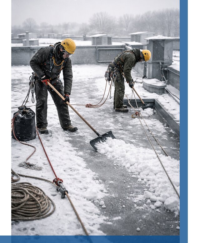 Очистка крыши от снега в Переславле-Залесском от 7784 р. | ВЫСОТНИК-Прс