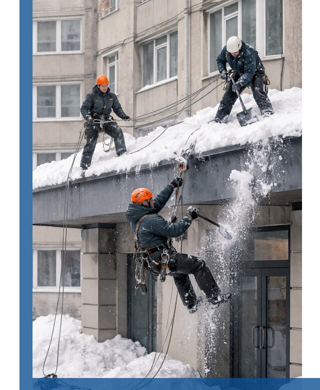 Безопасная очистка навесов от снега в Переславле-Залесском круглогодично