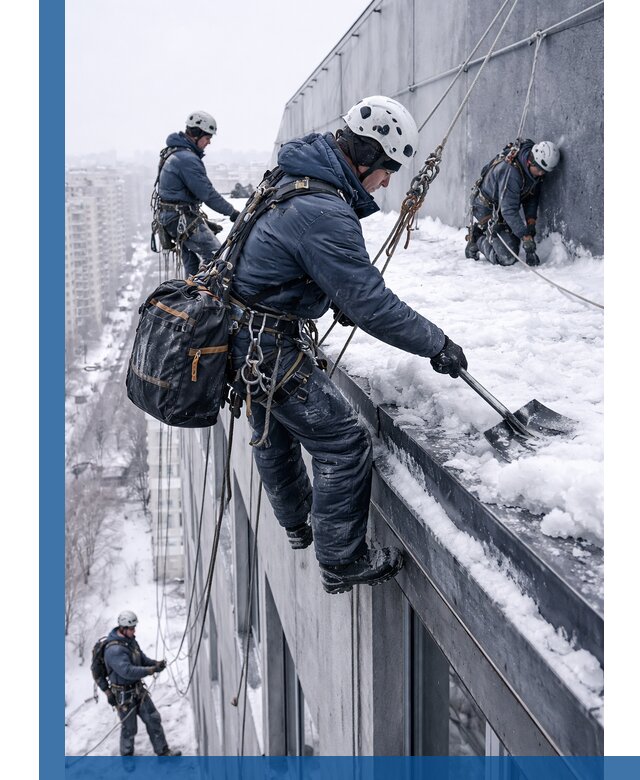 Абонентское обслуживание кровли зимой в Переславле-Залесском регулярный уход