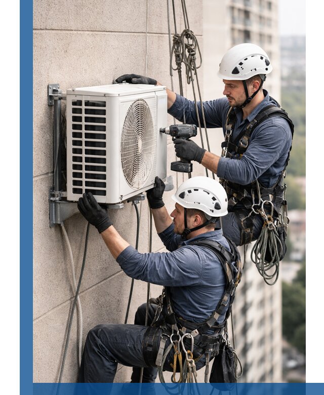 Монтаж внешнего блока кондиционера в Переславле-Залесском установка и крепление