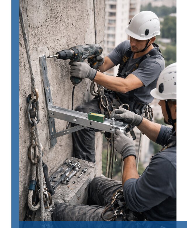 Установка кронштейнов кондиционера и крепежа в Переславле-Залесском