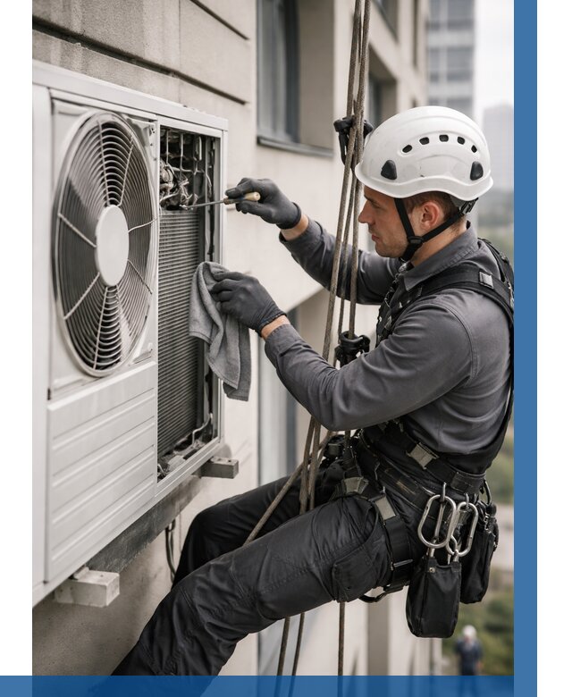 Обслуживание внешнего блока кондиционера в Переславле-Залесском от 2802 р.ВЫСОТНИК-Прс