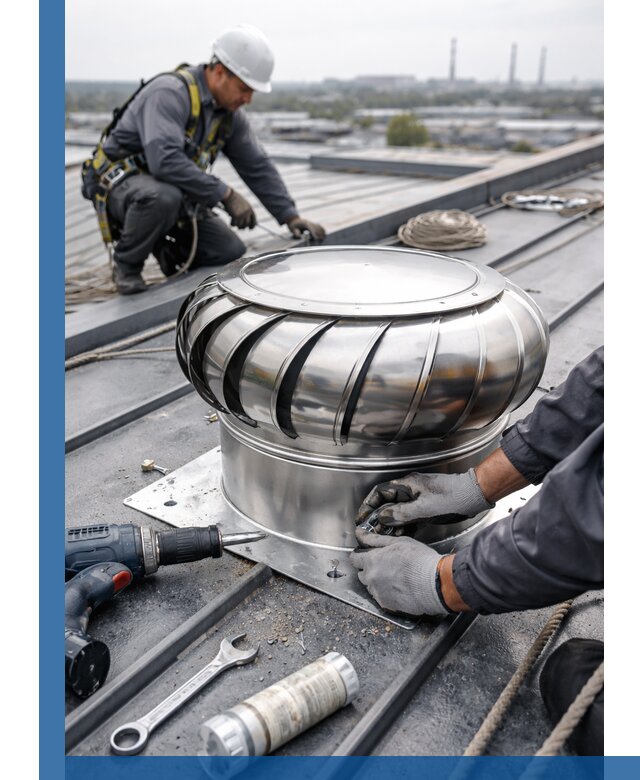 Установка дефлекторов на кровле в Переславле-Залесском профессионально