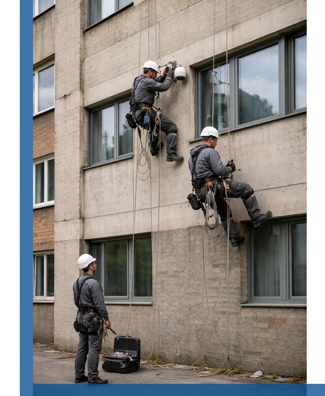 Монтаж фасадных камер видеонаблюдения в Переславле-Залесском под ключ