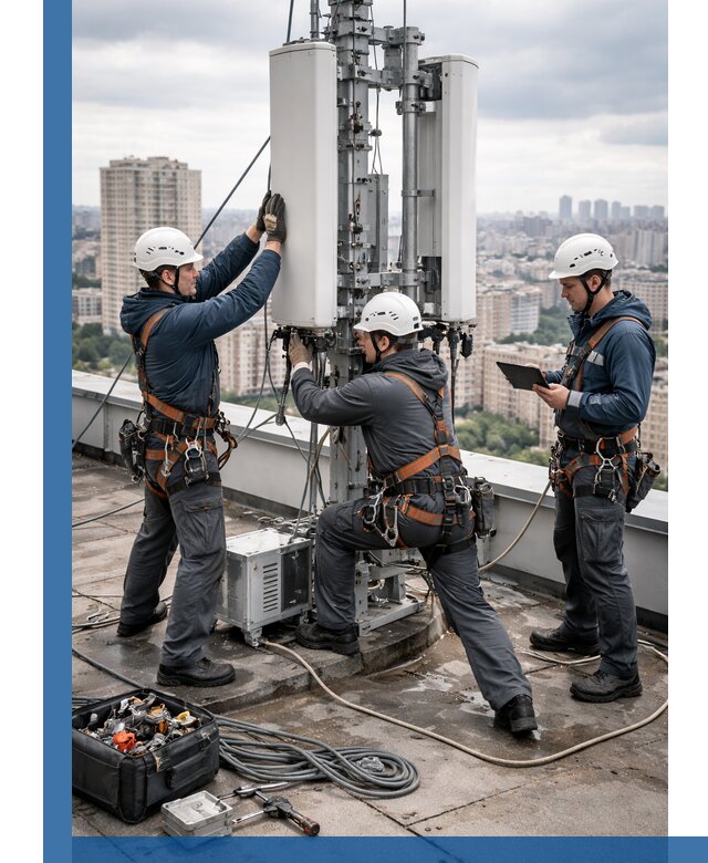 Монтаж антенн связи на крыше в Переславле-Залесском с вводом в эксплуатацию