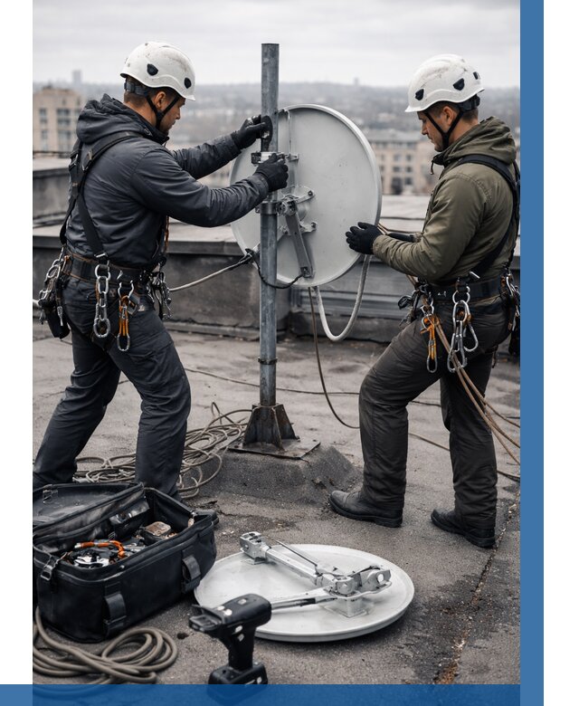 Демонтаж антенн на крыше в Переславле-Залесском от 4671 р. | ВЫСОТНИК-Прс