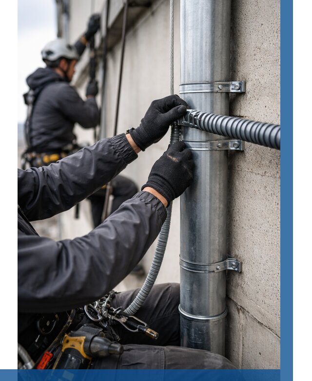 Монтаж гофры для кабеля в Переславле-Залесском от 311 р. | ВЫСОТНИК-Прс