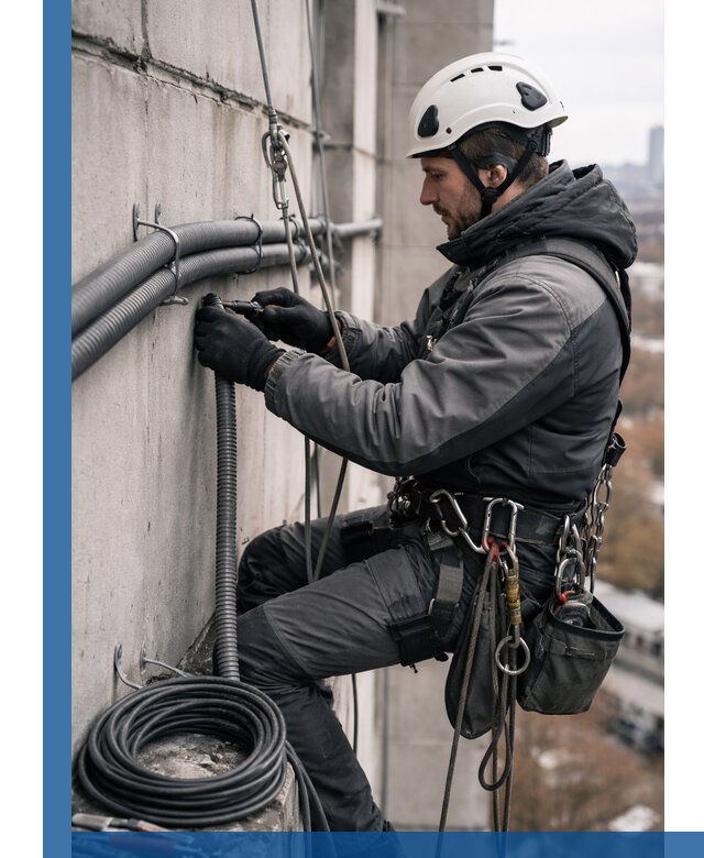 Профессиональный монтаж гофры для кабеля в Переславле-Залесском с гарантией