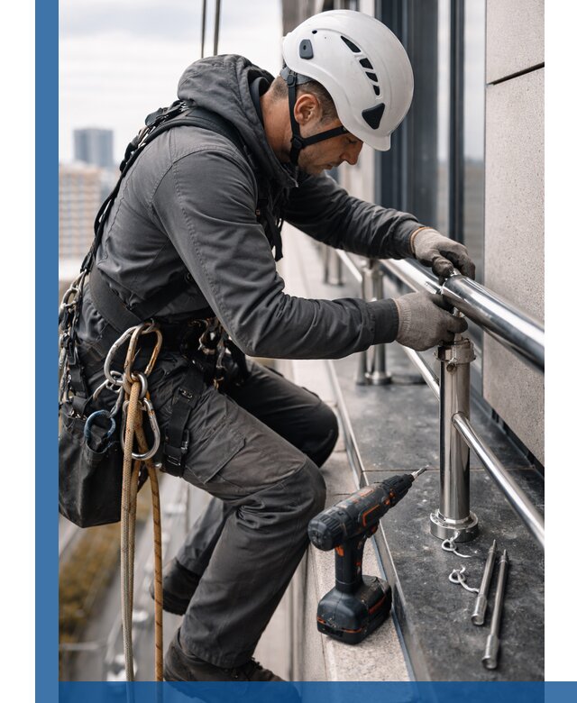 Монтаж ограждений на высоте в Переславле-Залесском для зданий и конструкций