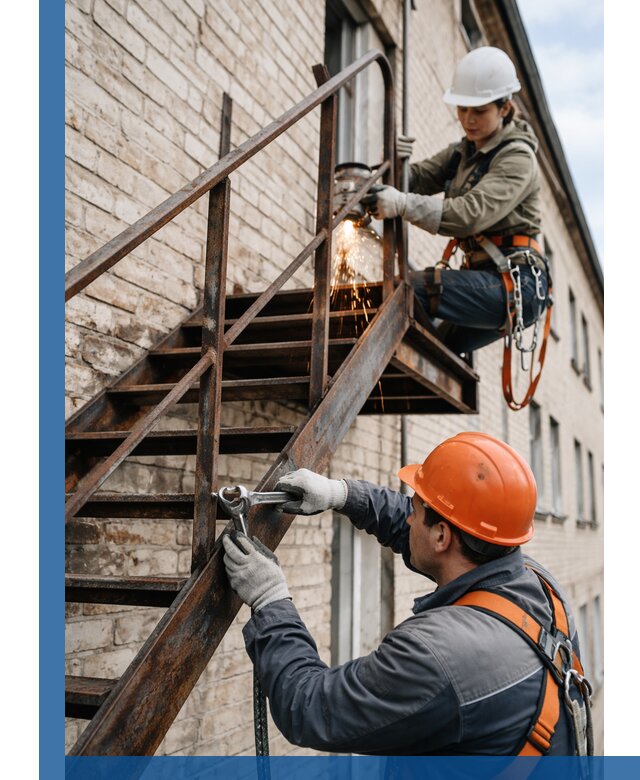 Ремонт и восстановление пожарных лестниц с выездом в Переславле-Залесском