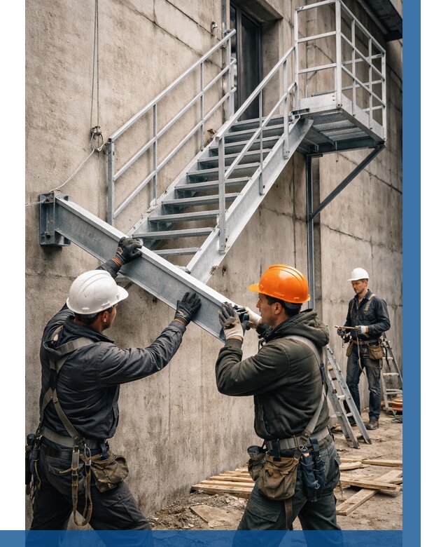 Монтаж металлических лестниц в Переславле-Залесском от 15569 р. | ВЫСОТНИК-Прс