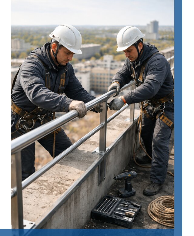 Монтаж перил на высоте в Переславле-Залесском от 2595 р. | ВЫСОТНИК-Прс