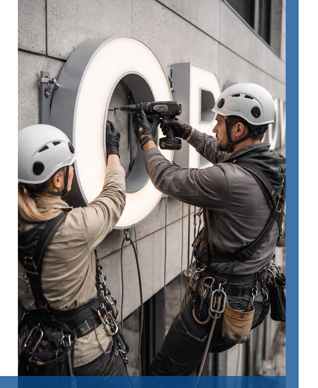 Монтаж световых букв в Переславле-Залесском от 3114 р. под ключ ВЫСОТНИК-Прс