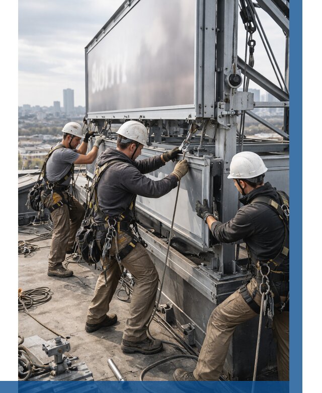 Монтаж крышной рекламной конструкции в Переславле-Залесском от 62274 р.|ВЫСОТНИК-Прс