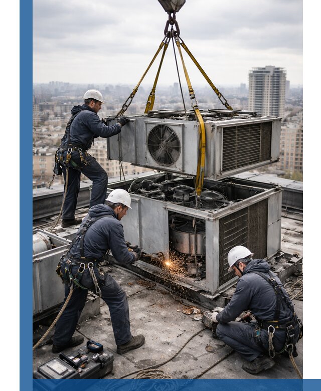 Демонтаж крышной установки в Переславле-Залесском любой сложности